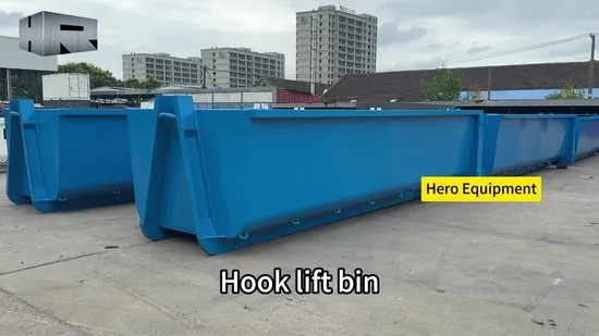 Construction Waste Collection Container Hook Lift Bin Steel Metal Roll off Container Dumpster Container